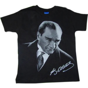 Salar Ticaret Siyah Atatürk Baskılı Tişört Pamuklu Ürün