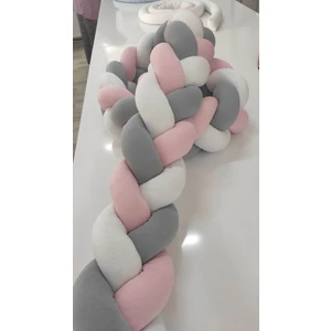 Meleğin Işıklı Topları 240 cm 3'lü Örgü Koruma /50X90 Sepet Beşik - Yatak Koruyucu