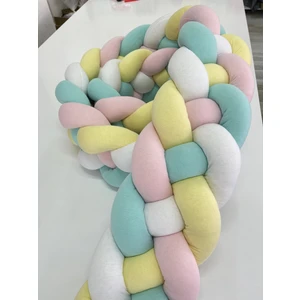 Meleğin Işıklı Topları 380 cm 4'lü Örgü Koruma /70X120 Anne Yanı Park Beşik - Yatak Koruyucu