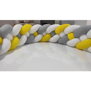 Meleğin Işıklı Topları 240 cm 4'lü Örgü Koruma /50X90 Sepet Beşik - Yatak Koruyucu