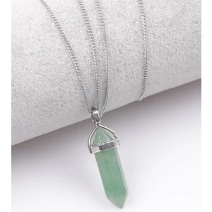 Naturalim Aventurin Doğal Taş Kolye ve Zincir Orjinal Doğal Taş