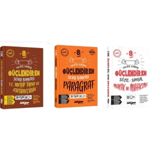 Ankara Yayıncılık 8.Sınıf  Güçlendiren Soru Bankası Inkılap-Paragraf - Sözel -Sayısal Mantık