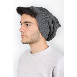 Modern Erkek Yün Bere Gri