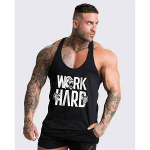 Work Hard Gorilla Gym Fitness Tank Top Sporcu Atleti Siyah