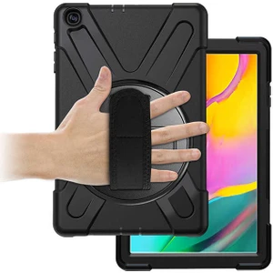 Apple iPad 6 Air 2 Uyumlu Defender Zırh Tablet Kılıfı Askılı 360° Dönebilir Standlı Tam Koruma