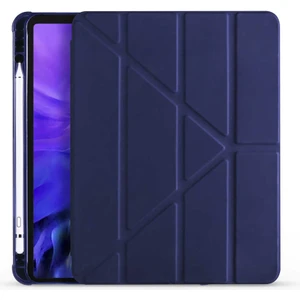 Hopy Kent Apple iPad Air 5.nesil 10.9" 2022 Kılıf Kapaklı Kalemlikli Origami Tasarım ve Şıklık