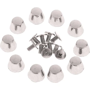 10 Adet Kova Şekli Perçinler Çiviler Spike Kemer 10 mm Gümüş (Yurt Dışından)