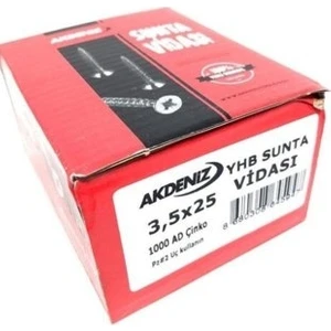 Sunta Vidası 3,5 x 25-SUNTA Vidası-2,5 cm VİDA-250 Adet