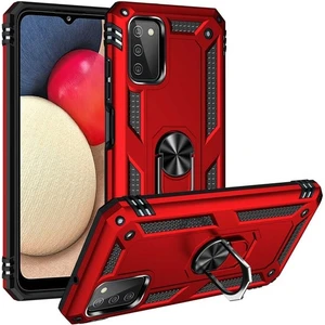 Tekno Grup Samsung Galaxy A03S Kılıf Çift Katmanlı Yüzüklü Manyetik Vega Kapak