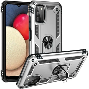 Tekno Grup Samsung Galaxy A03S Kılıf Çift Katmanlı Yüzüklü Manyetik Vega Kapak