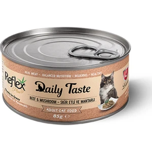 Reflex Plus Daily Taste Mousse With Sığır Eti ve Mantarlı Kıyılmış Kedi Konservesi 85 gr