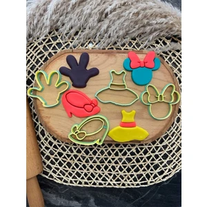 Small Shapes Mickey Minnie Mouse 4'Lü Set Kurabiye Kalıbı Hamur Kesici Şekillendirici Kalıbı