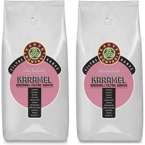Kahve Dünyası Karamel Aromalı Filtre Kahve Çekirdek 2 Adet 1 kg