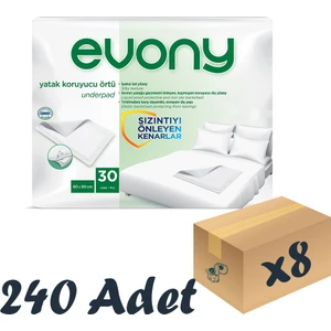 Evony Yatak Koruyucu Örtü 60×90 Cm 30’Lu 8 Paket 240 Adet