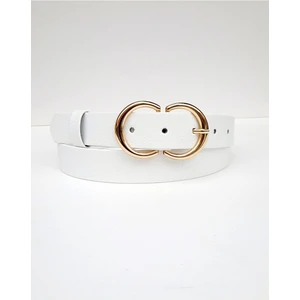 Beyaz Gold Tokalı Kadın Kemer İM1414