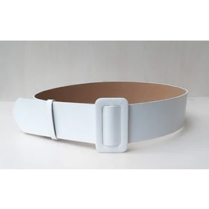 Deri Görünümlü Kadın Beyaz Kemer ES006