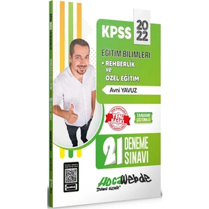 Hocawebde Yayınları 2022 KPSS Eğitim Bilimleri Rehberlik Ve Özel Eğitim 21 Deneme Sınavı