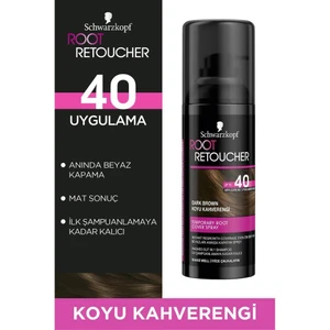 Schwarzkopf Root Retoucher Beyazları Anında Kapatan Sprey Saç Boyası Koyu Kahverengi 120 ML