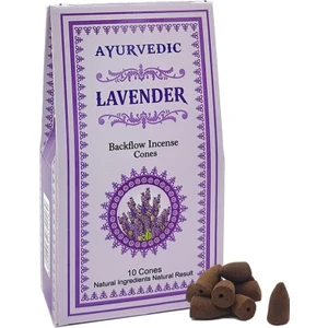 Ayurvedic Incense Ayurvedic Konik Geri Akış Tütsü Lavanta Aromalı 10 Adet