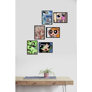 Power Puff Girls 6 Parça Mdf Tablo