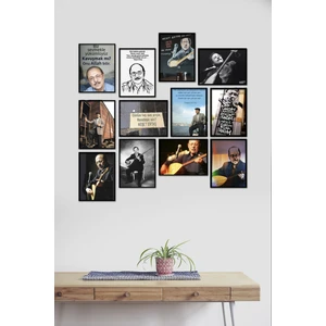 Neşet Ertaş 12 Parça Mdf Tablo