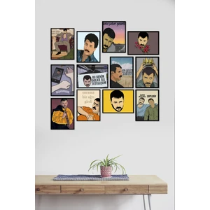 Azer Bülbül 12 Parça Mdf Tablo