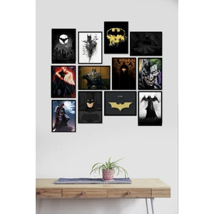 Batman Dc 12 Parça Mdf Tablo