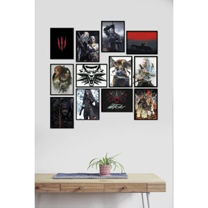 The Witcher 12 Parça Mdf Tablo