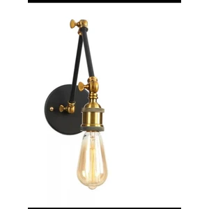 Rys Retro Metal Dekoratif Mafsallı Akrobatik Siyah Duvar Aplik