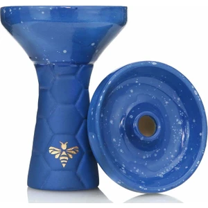 Bee Hookah Nargile Lülesi Phunnel Half Glazed Blue Sapphire