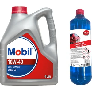 1 0W-40 Motor Yağı 4 Litre (Üretim Yılı: 2023) Gojo Antifirizli Cam Suyu 1 L