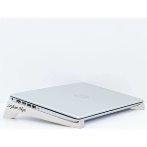 Kişiye Özel Taşınabilir Ahşap Beyaz Notebook Laptop Standı