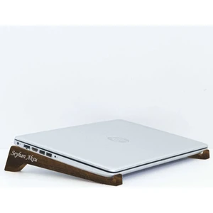 Kişiye Özel Taşınabilir Ahşap Ceviz Notebook Laptop Standı