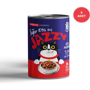 Jazzy Kedi Maması Etli 400G x 6 Adet