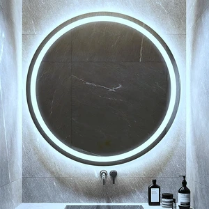 Nuun Dekor 80CM LED Işıklı Kumlamalı Banyo Lavabo Ofis Makyaj Kuaför Aynası Trafolu Prizli