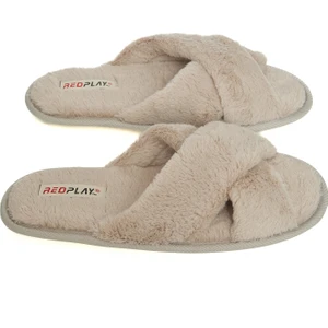 Kadın Ev Terliği Çapraz Bant Çinçila Yumuşak Kaymaz Taban