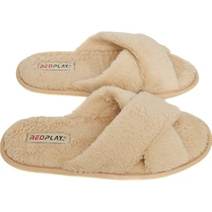 Kadın Ev Terliği Çapraz Bant Çinçila Yumuşak Kaymaz Taban