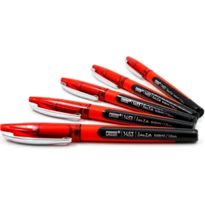 1453 Imza Kalemi 1.0 mm 5 Adet Kırmızı