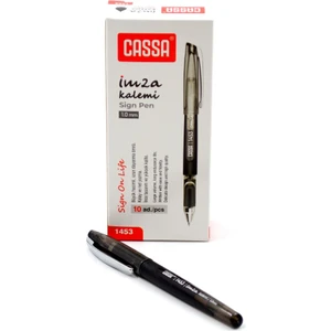 1453 Imza Kalemi 1.0 mm 10 Adet Siyah
