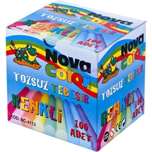 Nova Color Tebeşir 100'LÜ Kırmızı Tozsuz NC-4115