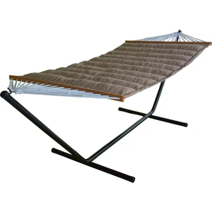 Altınoluk Hamak Dolgulu Kumaş Hamak Çift Kişilik Set Metal Ayaklı
