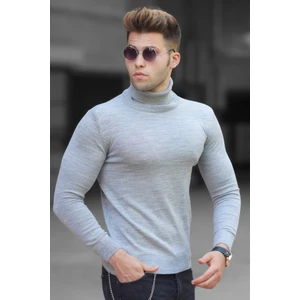 Gri Balıkçı Yaka Kazak 4656