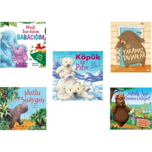 Resimli Ilk Okuma Kitapları 5 Kitaplık Set: Köpük ile Pıtır, Mutlu Suaygırı, Hadi Sarılalım Babacığım, Şu Yaramaz Tavşanlar, Minik Ayı Denize Gidiyor!