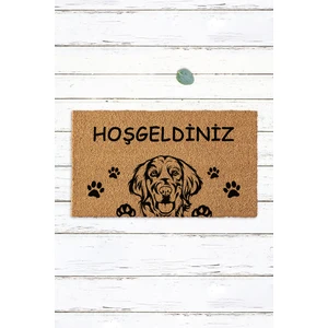 Paspas Yap Köpekli ve Pati Izleri Hoşgeldiniz Yazılı Paspas