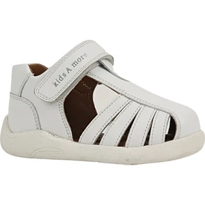 Kids A More Winco Tek Cırtlı Deri Yumuşak Ilk Adım Sandaleti Beyaz
