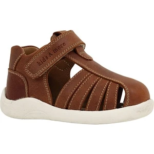 Kids A More Winco Tek Cırtlı Deri Yumuşak Ilk Adım Sandaleti Taba Rengi