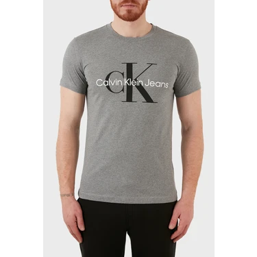 Calvin Klein Erkek Core Monogram Slim Gri