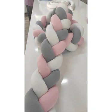 Meleğin Işıklı Topları 190 cm 3'lü Örgü Koruma / Beşik - Yatak
