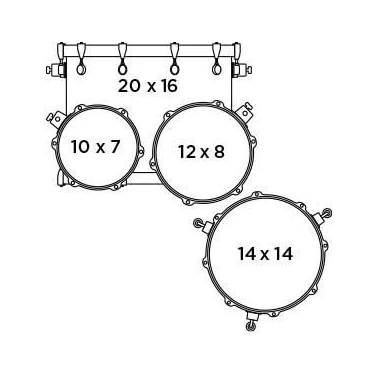 Mapex Yeni Saturn Akustik Davul (20-10-12-14FT)