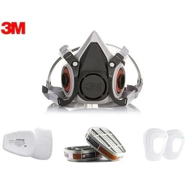3m 6200 Yarım Yüz Maskesi + 3m 6059 Abek Filtre + 3m 5935 P3 Filtre +K501
